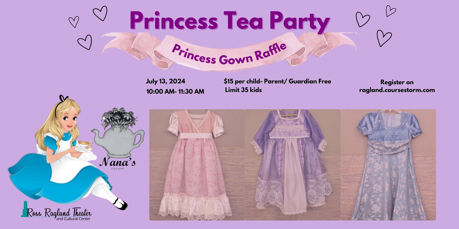 Princess Tea Party Banner Butter